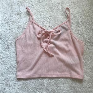 NWT Light Pink Ribbed Crop Top